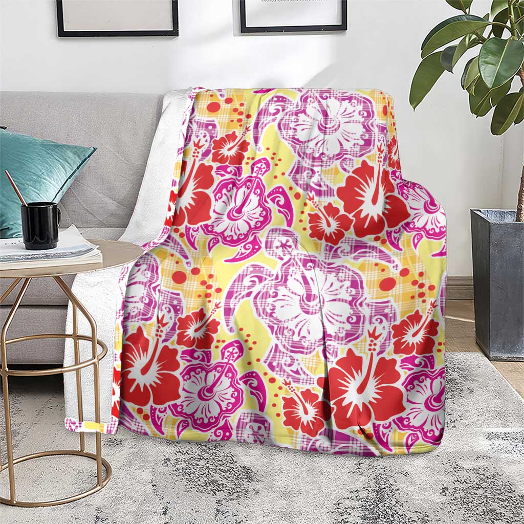 Palaka with Honu and Hibiscus Blanket Hawaiian Heritage Spirit LT9 - Polynesian Pride