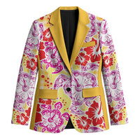Palaka with Honu and Hibiscus Blazer Hawaiian Heritage Spirit LT9 Unisex Red - Polynesian Pride