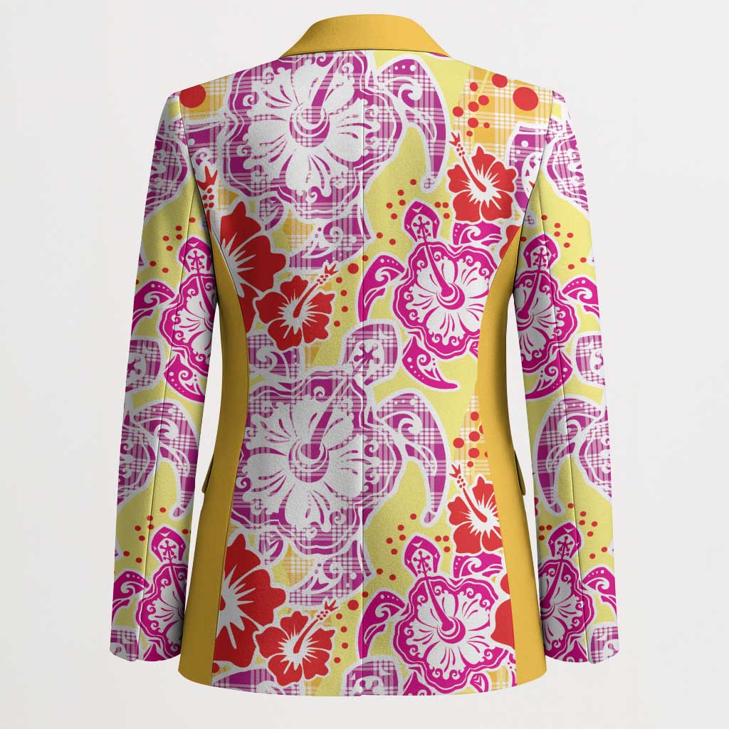 Palaka with Honu and Hibiscus Blazer Hawaiian Heritage Spirit LT9 - Polynesian Pride