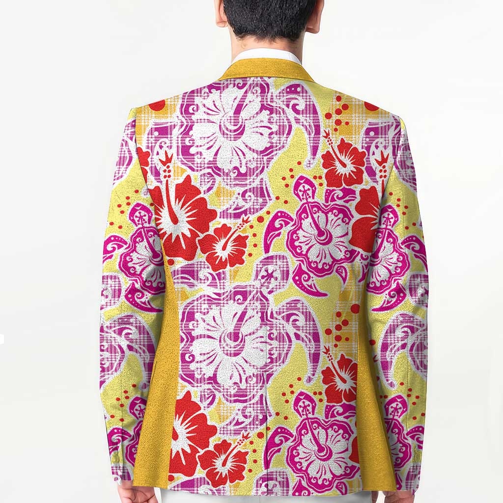 Palaka with Honu and Hibiscus Blazer Hawaiian Heritage Spirit LT9 - Polynesian Pride