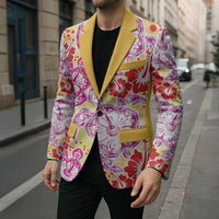 Palaka with Honu and Hibiscus Blazer Hawaiian Heritage Spirit LT9 - Polynesian Pride