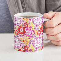 Palaka with Honu and Hibiscus Ceramic Mug Hawaiian Heritage Spirit LT9 - Polynesian Pride