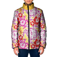 Palaka with Honu and Hibiscus Padded Jacket Hawaiian Heritage Spirit LT9 Men Red - Polynesian Pride