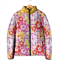 Palaka with Honu and Hibiscus Padded Jacket Hawaiian Heritage Spirit LT9 - Polynesian Pride