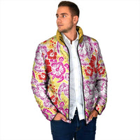 Palaka with Honu and Hibiscus Padded Jacket Hawaiian Heritage Spirit LT9 - Polynesian Pride