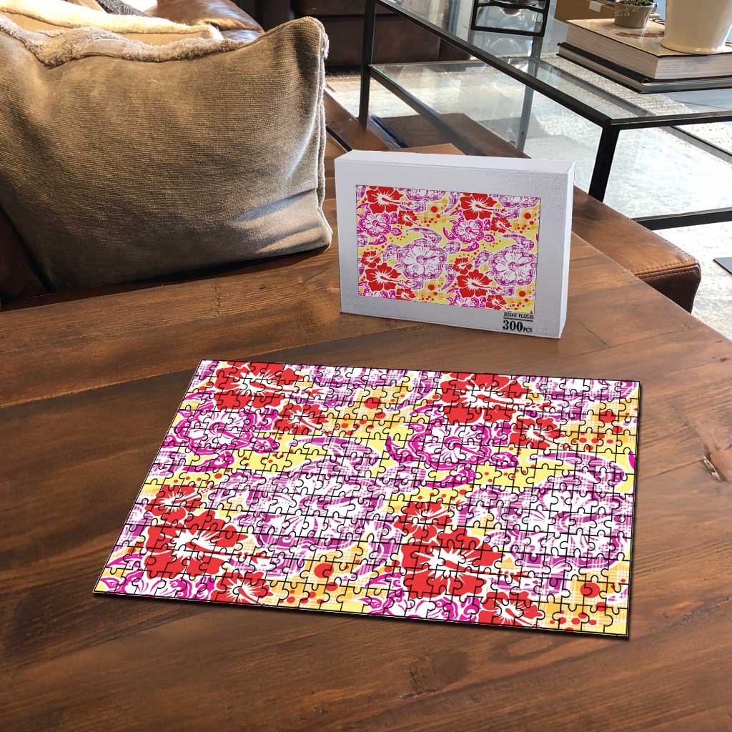 Palaka with Honu and Hibiscus Puzzle Hawaiian Heritage Spirit LT9 - Polynesian Pride