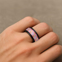Palaka with Honu and Hibiscus Spinner Ring Hawaiian Heritage Spirit LT9 - Polynesian Pride