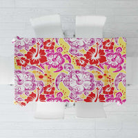 Palaka with Honu and Hibiscus Tablecloth Hawaiian Heritage Spirit LT9 Red - Polynesian Pride