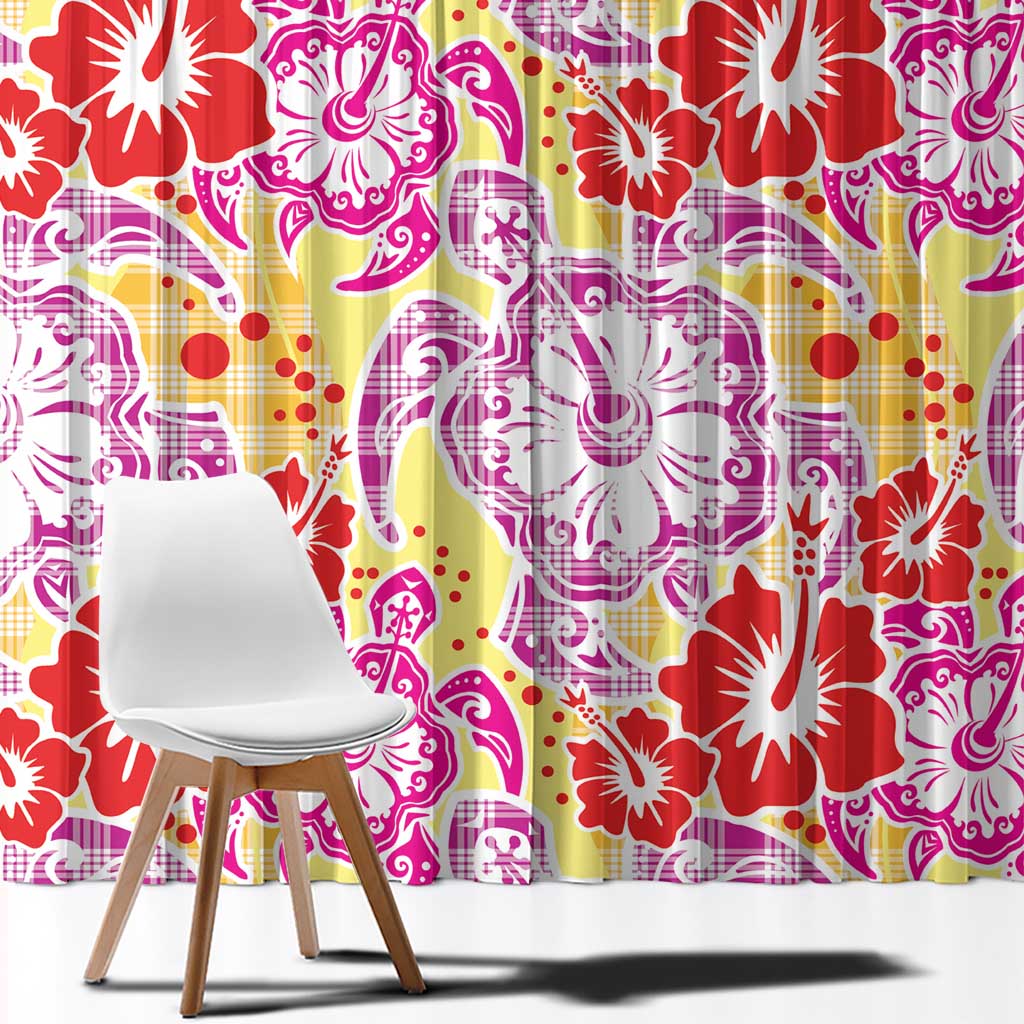 Palaka with Honu and Hibiscus Window Curtain Hawaiian Heritage Spirit LT9 - Polynesian Pride