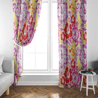 Palaka with Honu and Hibiscus Window Curtain Hawaiian Heritage Spirit LT9 - Polynesian Pride