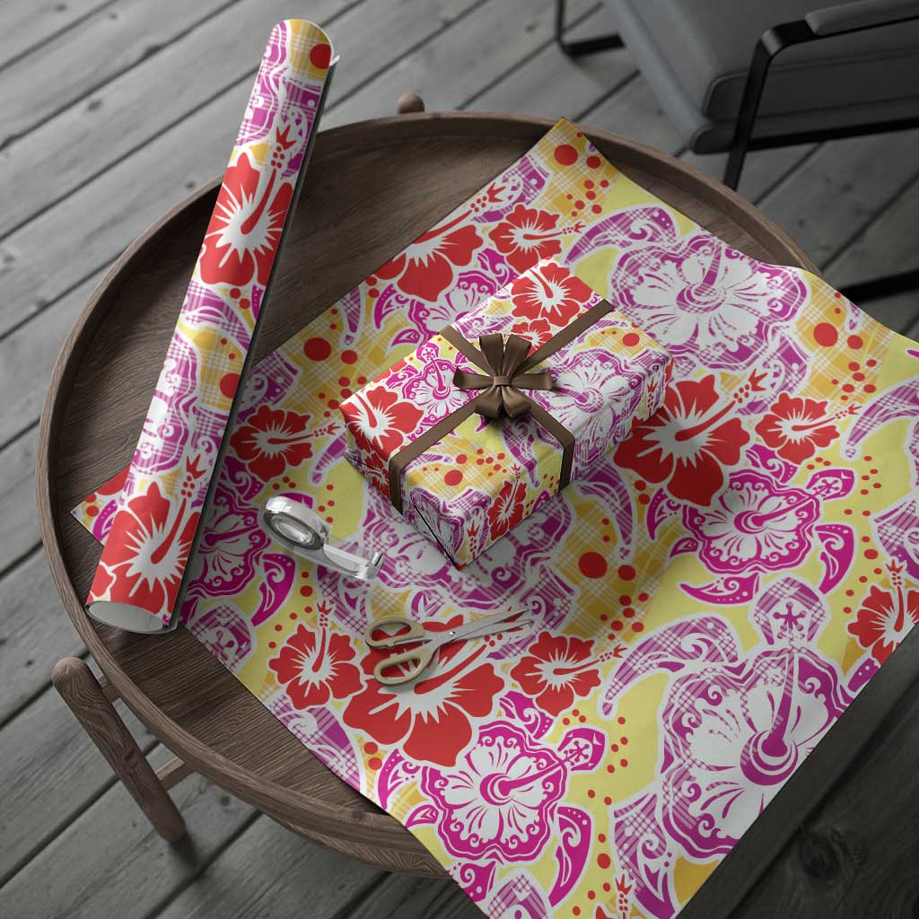 Palaka with Honu and Hibiscus Wrapping Paper Hawaiian Heritage Spirit LT9 - Polynesian Pride