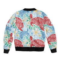 Palaka with Honu and Plumeria Bomber Jacket Hawaiian Heritage Spirit LT9 - Polynesian Pride