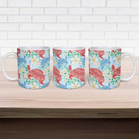 Palaka with Honu and Plumeria Ceramic Mug Hawaiian Heritage Spirit LT9 - Polynesian Pride
