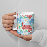 Palaka with Honu and Plumeria Ceramic Mug Hawaiian Heritage Spirit LT9 - Polynesian Pride