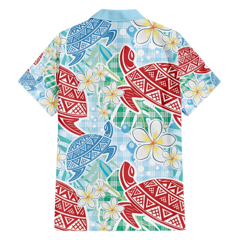Palaka with Honu and Plumeria Hawaiian Shirt Hawaiian Heritage Spirit LT9 - Polynesian Pride