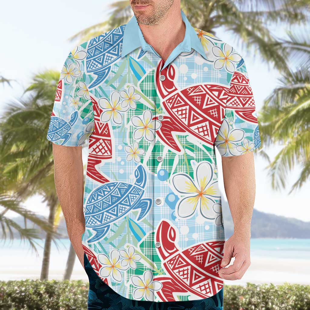 Palaka with Honu and Plumeria Hawaiian Shirt Hawaiian Heritage Spirit LT9 - Polynesian Pride