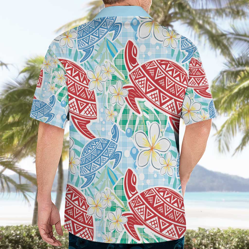 Palaka with Honu and Plumeria Hawaiian Shirt Hawaiian Heritage Spirit LT9 - Polynesian Pride