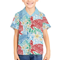 Palaka with Honu and Plumeria Hawaiian Shirt Hawaiian Heritage Spirit LT9 - Polynesian Pride