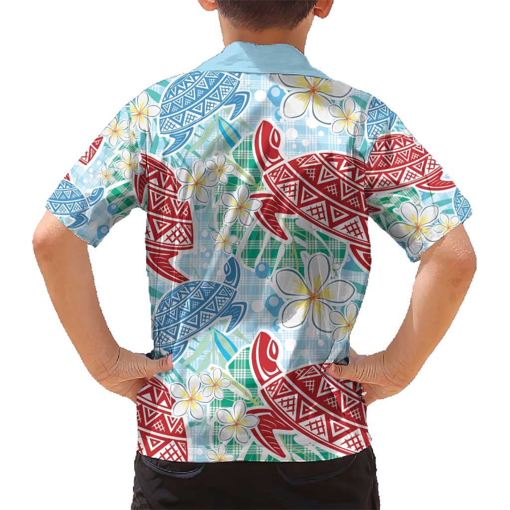 Palaka with Honu and Plumeria Hawaiian Shirt Hawaiian Heritage Spirit LT9 - Polynesian Pride