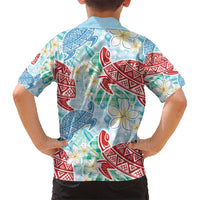 Palaka with Honu and Plumeria Hawaiian Shirt Hawaiian Heritage Spirit LT9 - Polynesian Pride