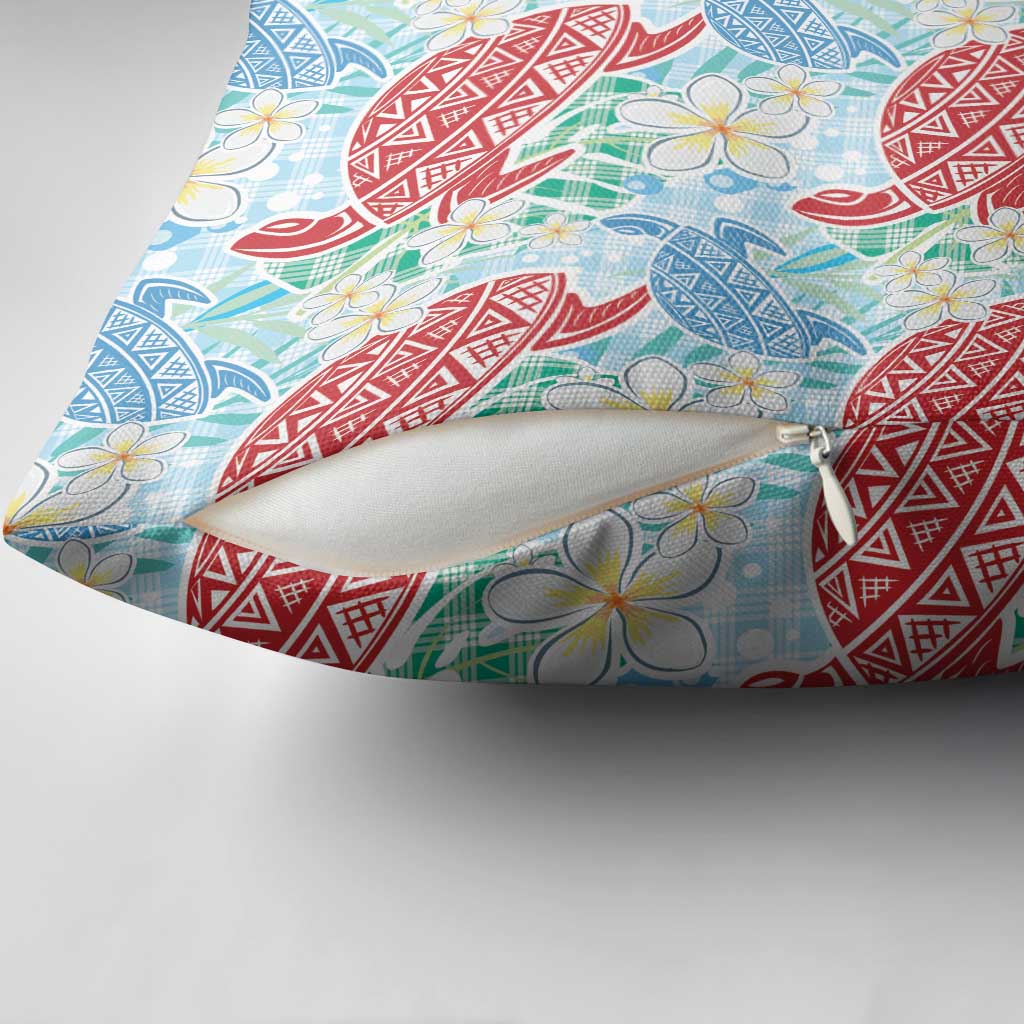 Palaka with Honu and Plumeria Pillow Cover Hawaiian Heritage Spirit LT9 - Polynesian Pride