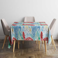 Palaka with Honu and Plumeria Tablecloth Hawaiian Heritage Spirit LT9 - Polynesian Pride