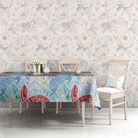 Palaka with Honu and Plumeria Tablecloth Hawaiian Heritage Spirit LT9 - Polynesian Pride