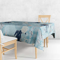 Blue Palaka Crane and Flowers Tablecloth Japan Heritage Spirit LT9 - Polynesian Pride
