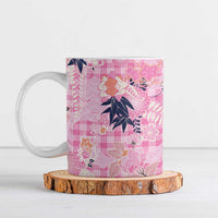 Pink Palaka Crane and Flowers Ceramic Mug Japan Heritage Spirit LT9 Pink - Polynesian Pride