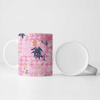 Pink Palaka Crane and Flowers Ceramic Mug Japan Heritage Spirit LT9 - Polynesian Pride
