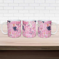 Pink Palaka Crane and Flowers Ceramic Mug Japan Heritage Spirit LT9 - Polynesian Pride