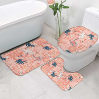 Red Palaka Crane and Flowers Bathroom Set Japan Heritage Spirit LT9 - Polynesian Pride