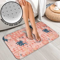 Red Palaka Crane and Flowers Bathroom Set Japan Heritage Spirit LT9 - Polynesian Pride