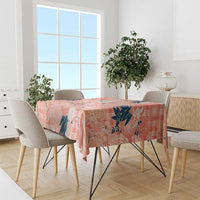 Red Palaka Crane and Flowers Tablecloth Japan Heritage Spirit LT9 - Polynesian Pride