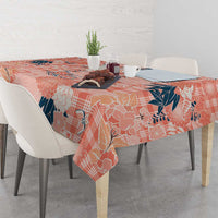 Red Palaka Crane and Flowers Tablecloth Japan Heritage Spirit LT9 - Polynesian Pride