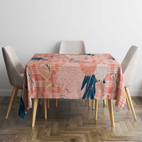 Red Palaka Crane and Flowers Tablecloth Japan Heritage Spirit LT9 - Polynesian Pride