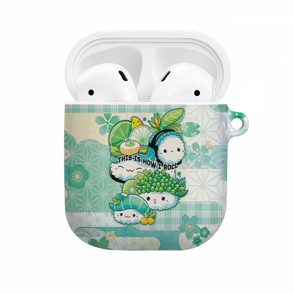 Japanese Kawaii Sushi AirPods Case Green Wagara Palaka This Is How I Roll LT9 Green - Polynesian Pride