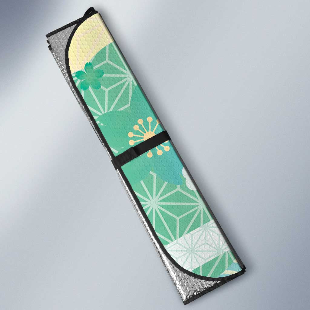 Japanese Kawaii Sushi Auto Sun Shade Green Wagara Palaka This Is How I Roll LT9 - Polynesian Pride