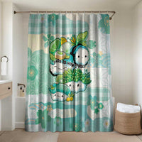 Japanese Kawaii Sushi Bathroom Set Green Wagara Palaka This Is How I Roll LT9 Shower Curtain Only Green - Polynesian Pride