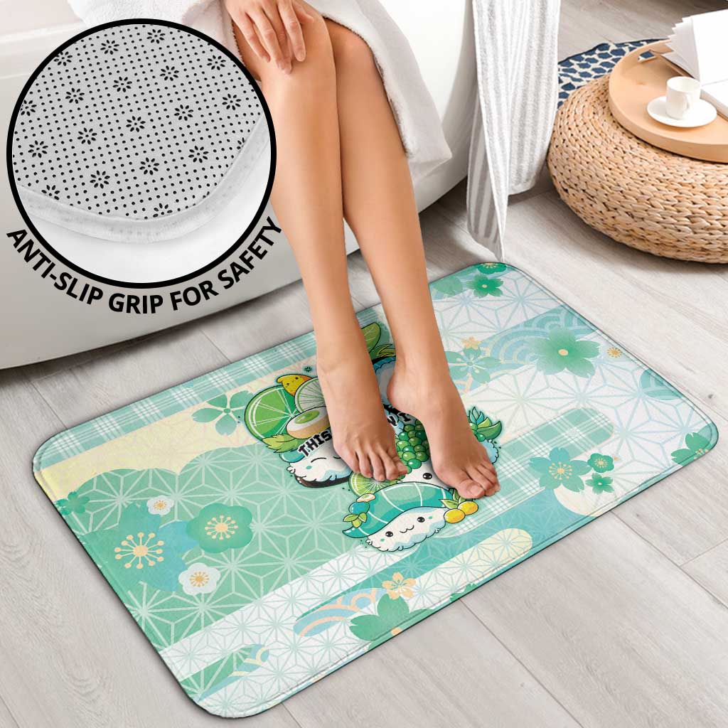 Japanese Kawaii Sushi Bathroom Set Green Wagara Palaka This Is How I Roll LT9 - Polynesian Pride