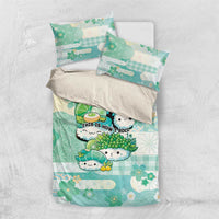 Japanese Kawaii Sushi Bedding Set Green Wagara Palaka This Is How I Roll LT9 US Twin 172cm x 218cm Green - Polynesian Pride