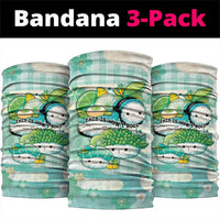 Japanese Kawaii Sushi Neck Gaiter Green Wagara Palaka This Is How I Roll LT9 package One Size: 25*50cm Green - Polynesian Pride