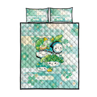 Japanese Kawaii Sushi Quilt Bed Set Green Wagara Palaka This Is How I Roll LT9 - Polynesian Pride
