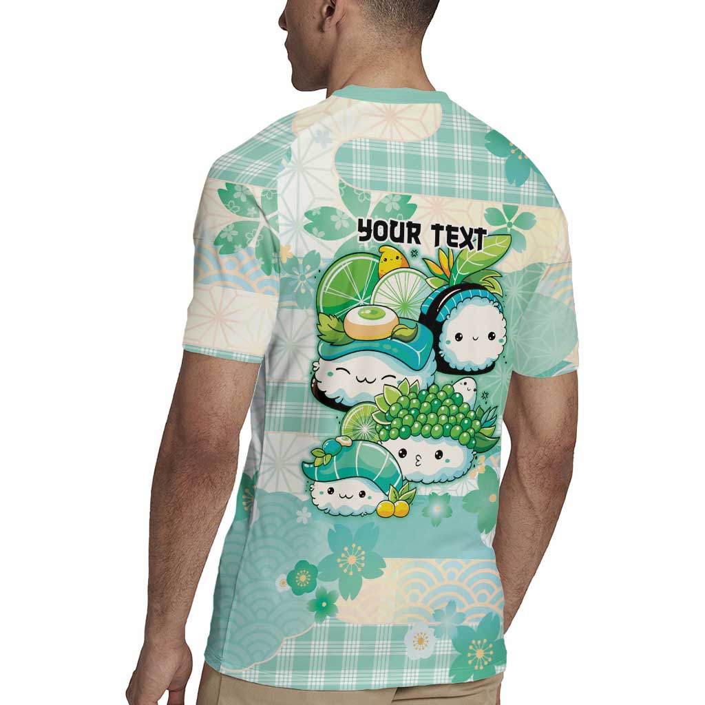 Personalized Japanese Kawaii Sushi Rugby Jersey Green Wagara Palaka This Is How I Roll LT9 - Polynesian Pride