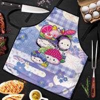 Japanese Kawaii Sushi Apron Blue Wagara Palaka This Is How I Roll LT9 Blue - Polynesian Pride