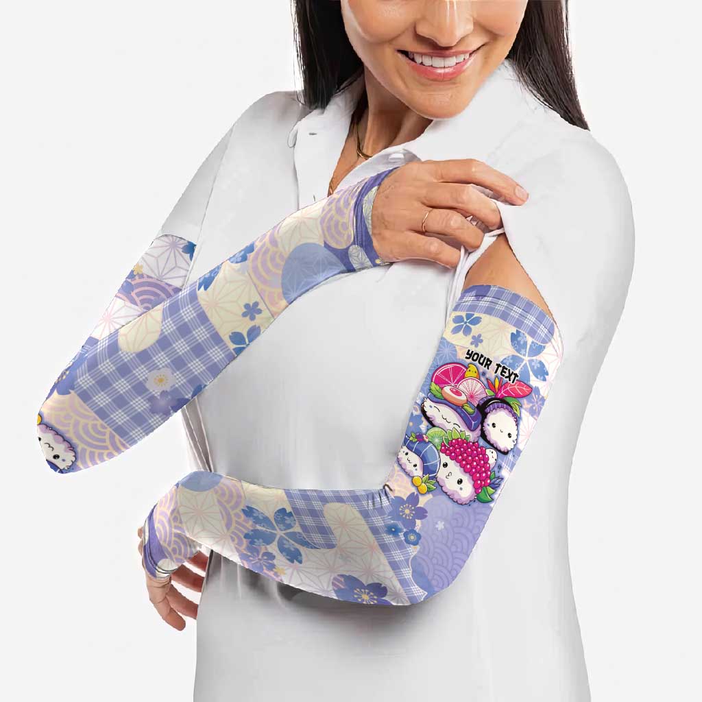 Personalized Japanese Kawaii Sushi Arm Sleeves Blue Wagara Palaka This Is How I Roll LT9 - Polynesian Pride