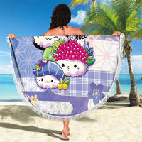 Japanese Kawaii Sushi Beach Blanket Blue Wagara Palaka This Is How I Roll LT9 - Polynesian Pride