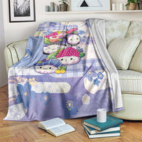 Japanese Kawaii Sushi Blanket Blue Wagara Palaka This Is How I Roll LT9 Blue - Polynesian Pride