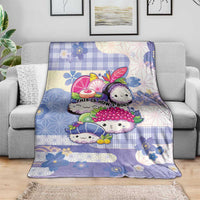 Japanese Kawaii Sushi Blanket Blue Wagara Palaka This Is How I Roll LT9 - Polynesian Pride