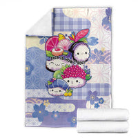 Japanese Kawaii Sushi Blanket Blue Wagara Palaka This Is How I Roll LT9 - Polynesian Pride